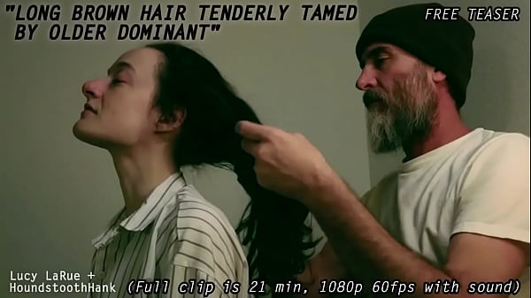 Long Brown Hair Tenderly Tamed by Older Dominant0