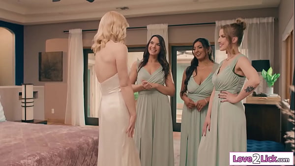 We are all licking the brides pussy to become maid of honor