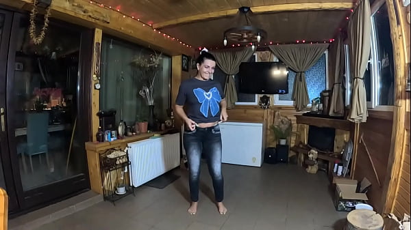 Face-fucking and cum play while wearing tight jeans 284- preview