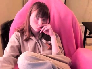 Pink labia close up of naive brunette