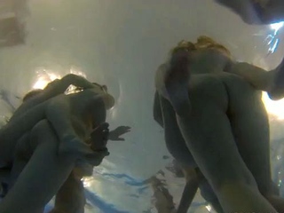 Lesbian underwater orgy