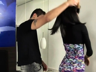 Slutty ladyman tries the longest fucktool in her life