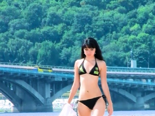 Sexy nudist teens goes to a nudist beach