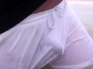 See Through Shorts at the Beach