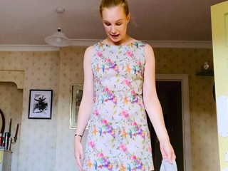 Amateur blondie solo anal masturbation