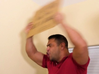 Babe riding bisexual face in before fucking threesome