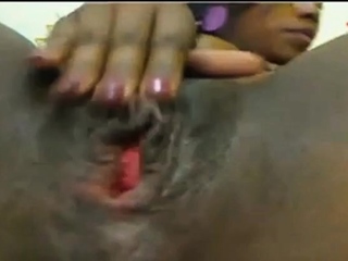 Ebony Masturbates on Webcam