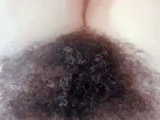 Amateur hairy pussy masturbation
