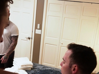 Horny twink barebacked by stepdad