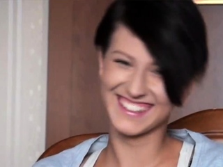 Brunette licks blonde in casting