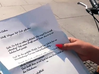 Pretty blonde ripped at street casting