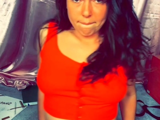 Busty brunette anal solo masturbation
