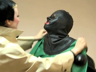 Extreme fetish latex play