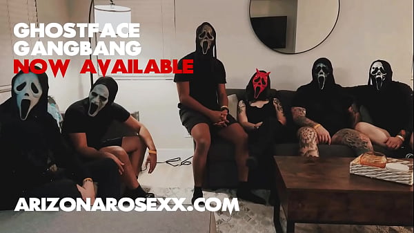 GHOSTFACE GANGBANG with Arizona Rose??Available Now??8 Horny (and aggressive) Ghostfaces, 1 VERY excited Hot…