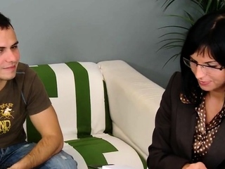 Office femdoms trick guy and peg him
