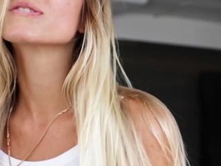 Petite Ukranian teen blonde strips naked