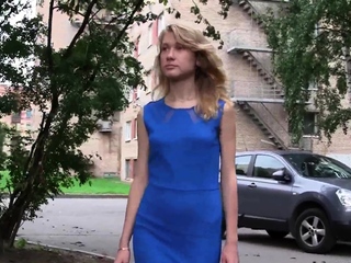 Slender russian blonde sweetheart Marina banged by buddy