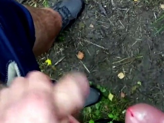 Wanking in the Woods Old and Young Handjob Adventure